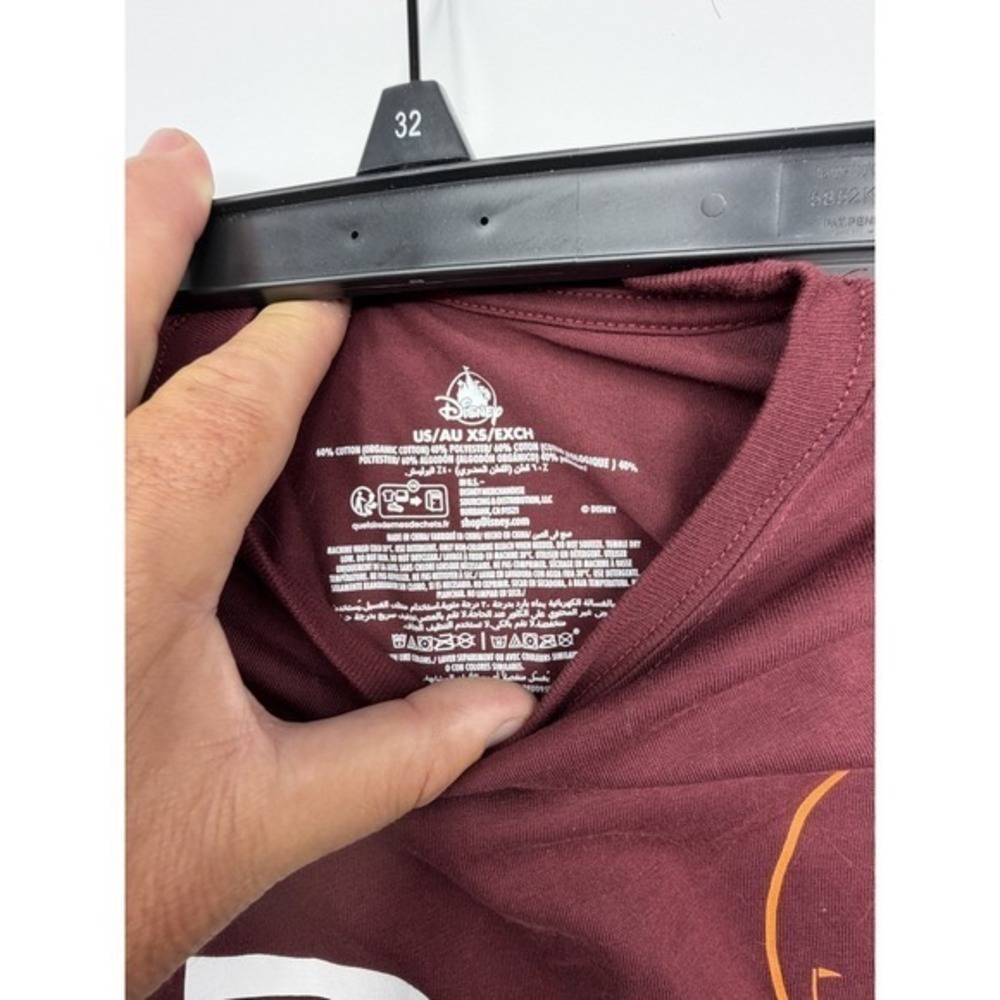 Walt Disney World Parks Castle Vintage Maroon Long Sleeve Retro Shirt Size XS - Picture 6 of 7
